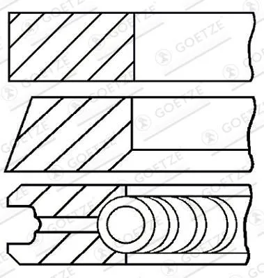 PierCienie Tłokowe Audi 83,00 Std - GOETZE ENGINE (08-434300-00)