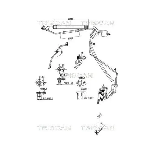 Przewód Klimatyzacji Citroën, Peugeot - TRISCAN (901028117)