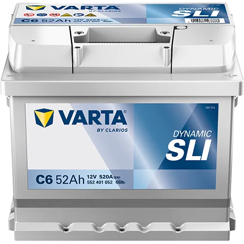 Akumulator 12V 52Ah/520A L-  207X175X175 Dynamic Sli - VARTA (552401052K262)
