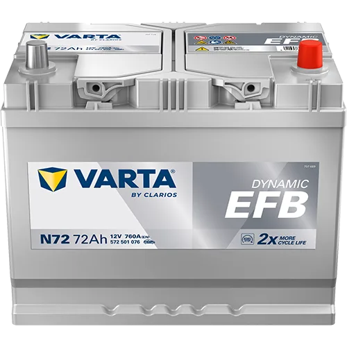 Akumulator 12V 72Ah/760A L-  261X175X220 Dynamic Efb - VARTA (572501076K262)