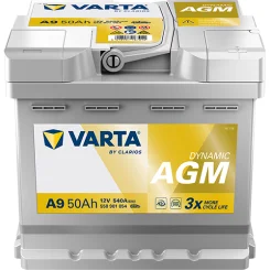 Akumulator 12V 50Ah/540A L-  207X175X190 Dynamic Agm - VARTA (550901054K262)