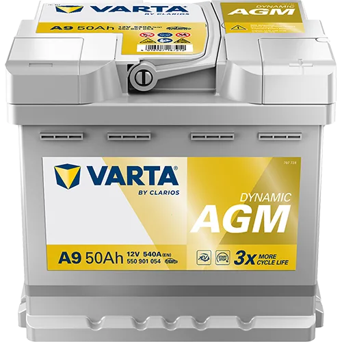 Akumulator 12V 50Ah/540A L-  207X175X190 Dynamic Agm - VARTA (550901054K262)