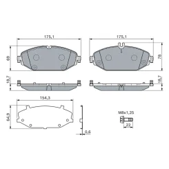 Klocki Ham. Db P. W205/W213/C238 1,6-2,2 14- - BOSCH (0986460129)