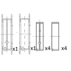 Panewki Gł. Kia 2.0Crdi Std Kpl - FAI AutoParts (BM1068-STD)