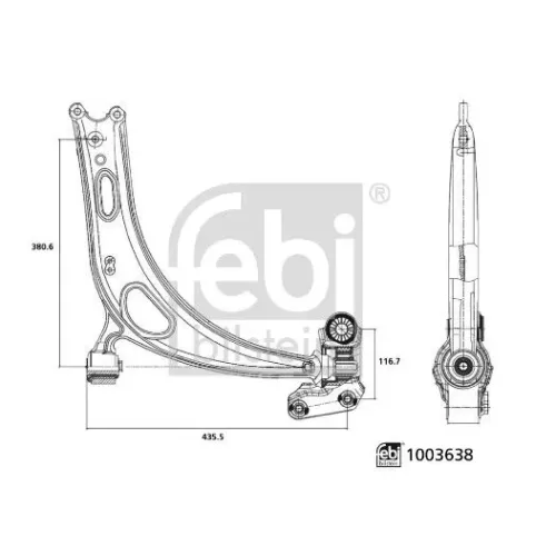 Wahacz Vw P. Atlas (Ca),Atlas 4Motion (Ca),Atlas Cross Sport (Cm),Atlas Cross Sport 4Motion (Cm),Teramont 4Motion (Ca) 16- Pr - FEBI BILSTEIN (FE1003638)