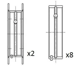 Panewki Gł. Opel 1.6/1.6D/1.7D/1.8/2.0/2.2 Std Kpl. - FAI AutoParts (BM1037-STD)