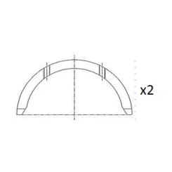 Panewki Dyst. Fiat 1.3D Std - FAI AutoParts (BT3006-STD)