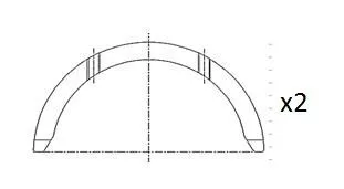 Panewki Dyst. Fiat 1.3D Std - FAI AutoParts (BT3006-STD)