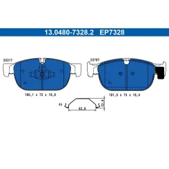 Klocki Ham. Polestar P. Ev 19- - ATE (13.0480-7328.2)