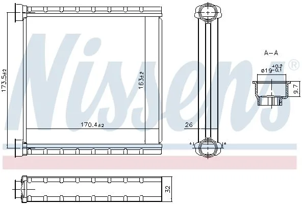 Nagrzewnica Vw Arteon 1,4-2,0 17- - NISSENS (NIS707278)