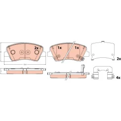 Klocki Ham. Hyundai P. Elantra/Veloster 1,6-1,8 11- - TRW (GDB2510)