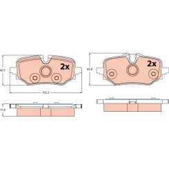 Klocki Ham. Bmw T. 2/X1/X2 1,5-2,0 22- - TRW (GDB2573)