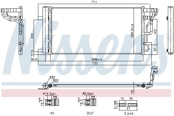 Skraplacz Klimatyzacji Kia Ceed 1,6 18- - NISSENS (NIS940978)