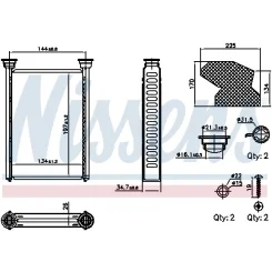 Nagrzewnica Opel Mokka 1,4-1,8 13- - NISSENS (NIS707309)
