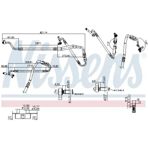 Przewód Klimatyzacji Ford Fiesta Vi (Cb1, Ccn) (08-) - NISSENS (NIS840335)