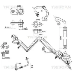 Przewód Klimatyzacji Citroen Berlingo 1.6 Hdi 05-11 - TRISCAN (901028041)