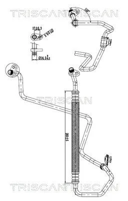 Przewód Klimatyzacji Citroen C3 1.2 16- - TRISCAN (901028097)