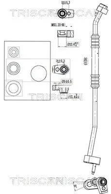 Przewód Klimatyzacji Ford Focus Iii, Transit, C-Max 10- - TRISCAN (901016017)