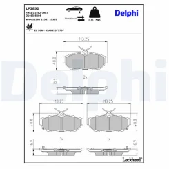 Klocki Ham. Ford T. Mustang 3,7-5,0 10- - DELPHI (LP3852)