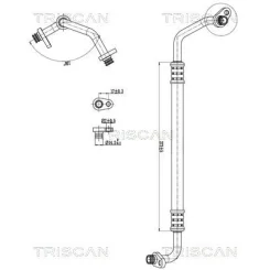 Przewód Klimatyzacji Citroen C4 1.6Hdi 10- - TRISCAN (901028104)