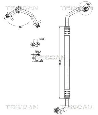 Przewód Klimatyzacji Citroen C4 1.6Hdi 10- - TRISCAN (901028104)