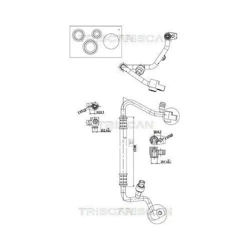 Przewód Klimatyzacji Ford Fiesta Vii 17- - TRISCAN (901016029)