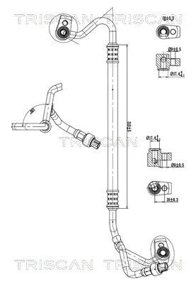 Przewód Klimatyzacji Ford Transit 1.6 Tdci 13- - TRISCAN (901016041)