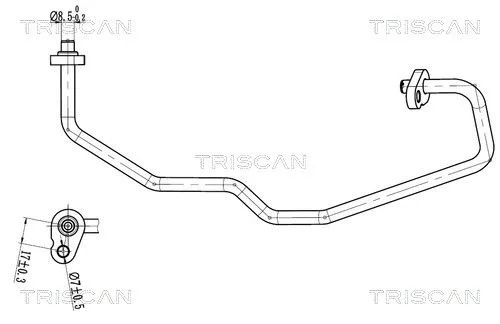 Przewód Klimatyzacji Peugeot 206 07- - TRISCAN (901028092)