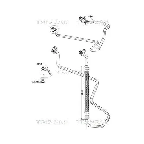 Przewód Klimatyzacji Peugeot 208, 2008 12-19 - TRISCAN (901028011)