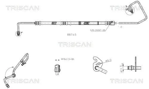 Przewód Wspomagania Ford Fiesta V 01-14 - TRISCAN (851616010)
