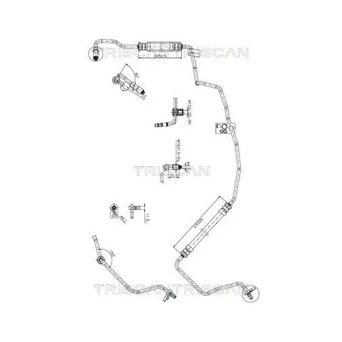 Przewód Wspomagania Peugeot 206, 206 Cc 00- - TRISCAN (851628011)