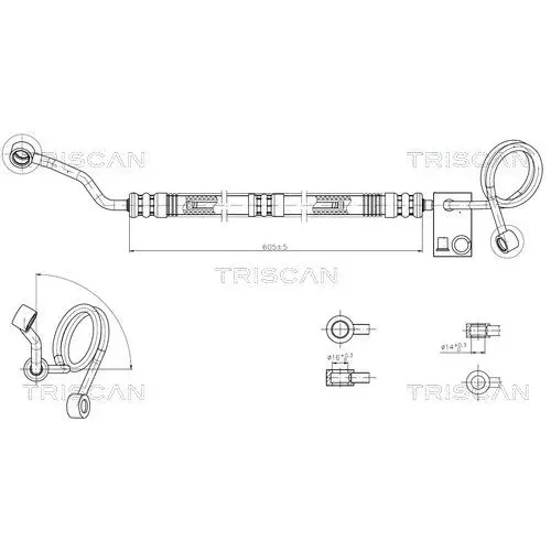 Przewód Wspomagania Audi A4 B6 00-05 - TRISCAN (851629036)