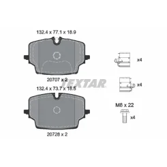 Klocki Ham. Bmw P. 1/2/X1 1,5-2,0 21- - TEXTAR (2070701)
