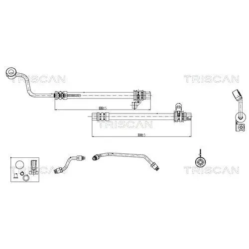 Przewód Wspomagania Hyundai Getz 1,6 02-09 - TRISCAN (851643004)