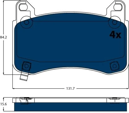 Klocki Ham. Tesla P. Model Y 19- - TRW (GDB2555BTE)