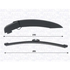 Ramię Wycieraczki Z Piórem 260Mm Mini Countryman 10.16- Tył - MAGNETI MARELLI (WRQ0470)