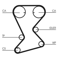 Fogasszíj - CONTINENTAL CTAM (CT1108)