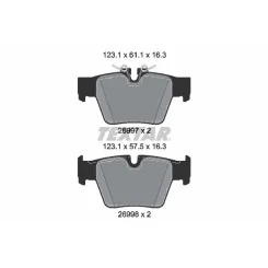 Klocki Ham. Bmw T. 5/X3 1,6-2,0 23- - TEXTAR (2699701)