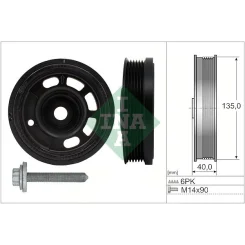 Koło Pasowe Wału Korbowego Vw 1,0Tsi (Kit) - Schaeffler INA (544017220)