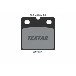 Fékbetétkészlet, Rögzítőfék - TEXTAR (2061005)