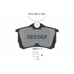 Fékbetét Készlet, Tárcsafék - TEXTAR (2352701)