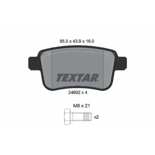 Fékbetét Készlet, Tárcsafék - TEXTAR (2469204)