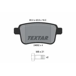 Fékbetét Készlet, Tárcsafék - TEXTAR (2469204)