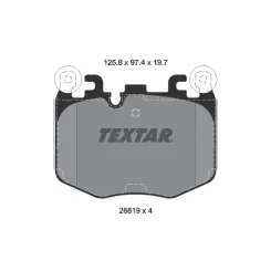 Klocki Ham. Bmw P. 5/7 3,0 22- - TEXTAR (2681901)