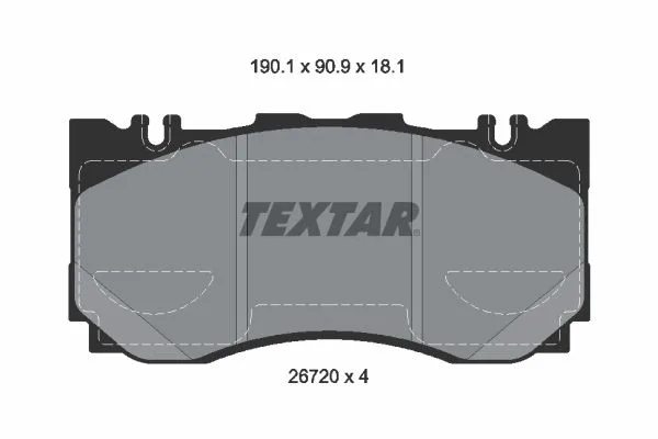 Klocki Ham. Db P. C192/W214/R232 2,0-4,0 22- Amg - TEXTAR (2672001)