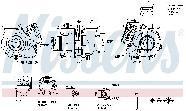 Turbo Bmw 3,0D 3/4/5/X3/X4 - NISSENS (NIS93462)