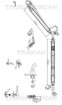 Przewód Wspomagania Audi A4 (B8) 2,0Tfsi 08- - TRISCAN (851629076)