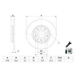 Féktárcsa - BOSCH (0986479G21)