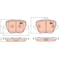 Klocki Ham. Db T. V223/W223 3,0 20- - TRW (GDB2595)