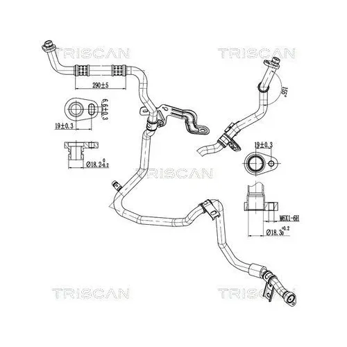 Przewód Klimatyzacji Nissan, Opel, Renault - TRISCAN (901014007)